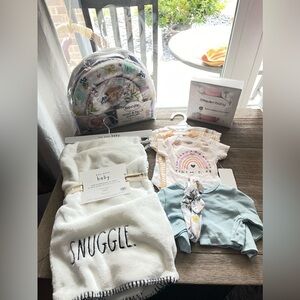 New baby girl items- Boppy head and neck support & clothes